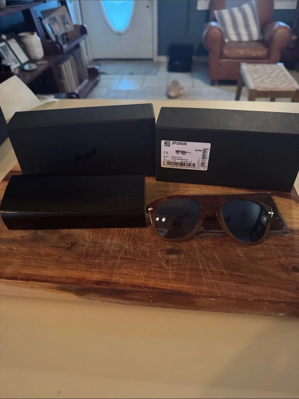 Persol PO649 Resina e Sale Polar Gradient Blue Size 52